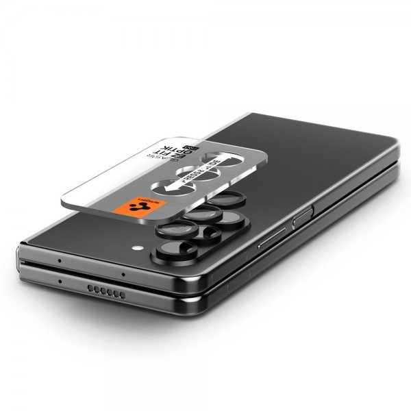 Spigen Samsung Galaxy Z Fold 5 Kameraskydd GLAS.tR EZ Fit Optik Pro 2-pack Svart