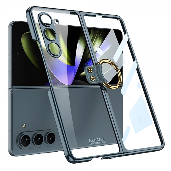 GKK Samsung Galaxy Z Fold 5 Skal Finger Ring Grön