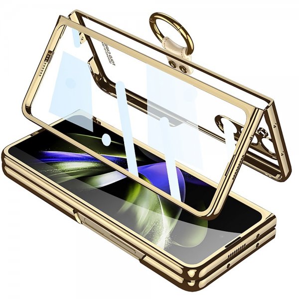 GKK Samsung Galaxy Z Fold 5 Skal Finger Ring Silver