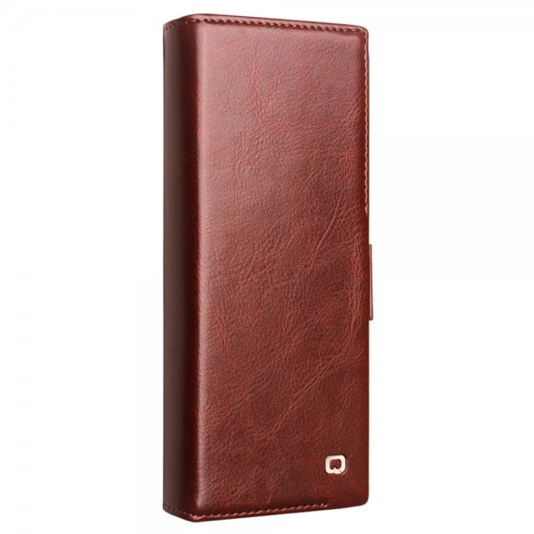 Qialino Samsung Galaxy Z Fold 6 Fodral Äkta Läder Brun