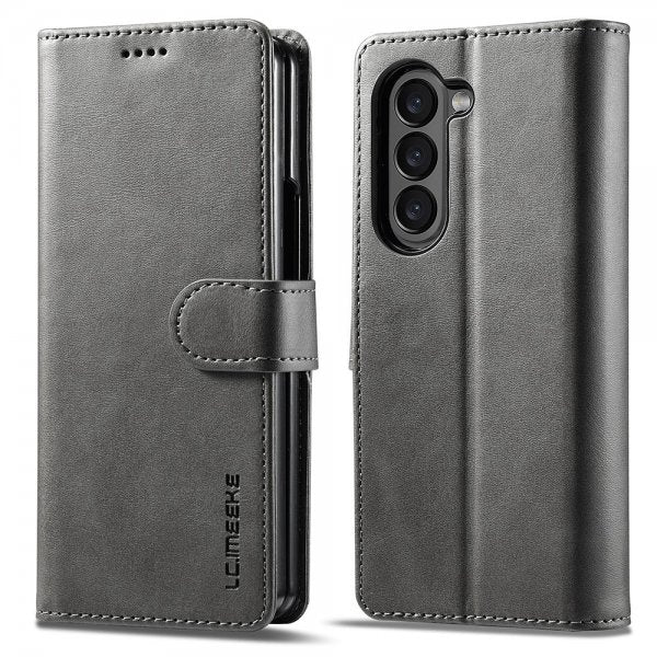 Lc.Imeeke Samsung Galaxy Z Fold 6 Fodral med Kortfack Stativfunktion Grå
