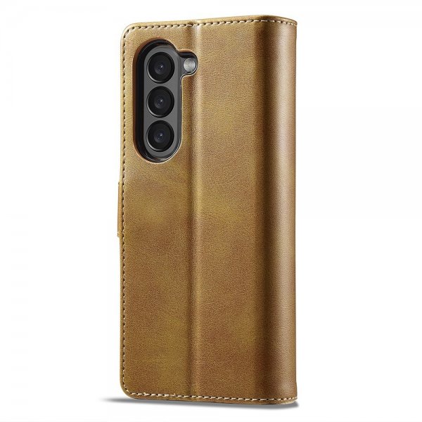 Lc.Imeeke Samsung Galaxy Z Fold 6 Fodral med Kortfack Stativfunktion Ljusbrun