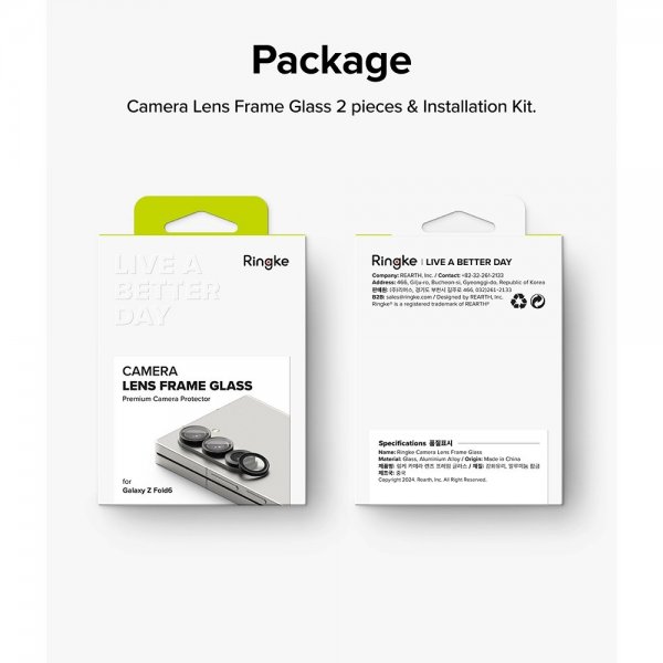 Ringke Samsung Galaxy Z Fold 6 Kameraskydd Camera Lens Frame 2-pack