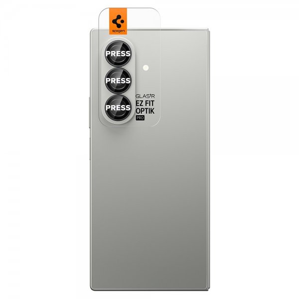 Spigen Samsung Galaxy Z Fold 7 Kameraskydd GLAS.tR EZ Fit Optik Pro 2-pack Svart
