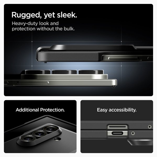 Spigen Samsung Galaxy Z Fold 7 Skal Tough Armor Pro MagFit Svart