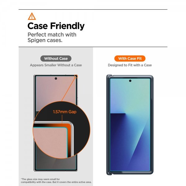 Spigen Samsung Galaxy Z Fold 7 Skärmskydd GLAS.tR EZ Fit Pro 2-pack