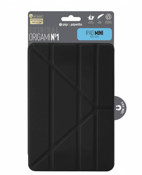 Pipetto iPad mini (gen 6)/iPad mini (A17 Pro) Fodral Metallic Origami No1 Svart
