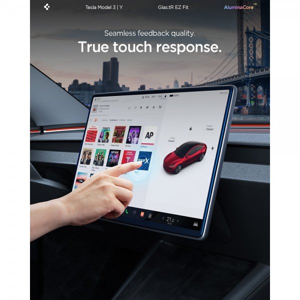Spigen Skärmskydd GLAS.tR EZ Fit Tesla Model Y (2025/2026)/Model 3 (2024/2025/2026)