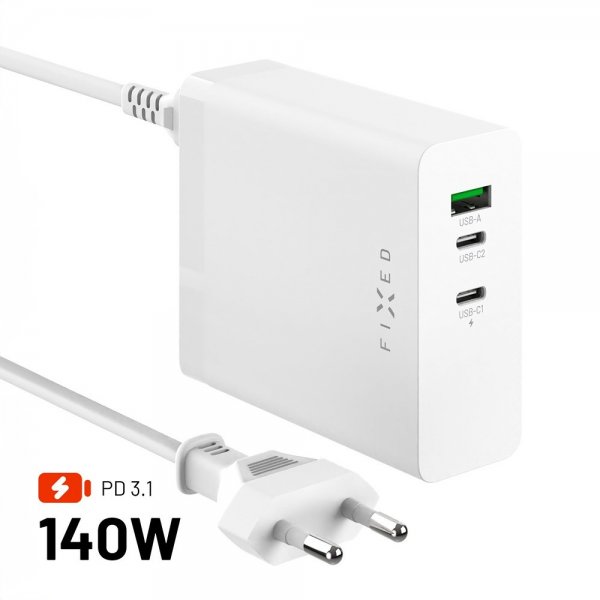 Fixed Skrivbordsladdare GaN140 Charging Dock 2xUSB-C & 1xUSB-A