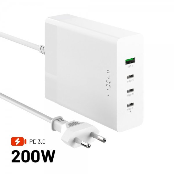 Fixed Skrivbordsladdare GaN200 Charging Dock 3xUSB-C & 1xUSB-A