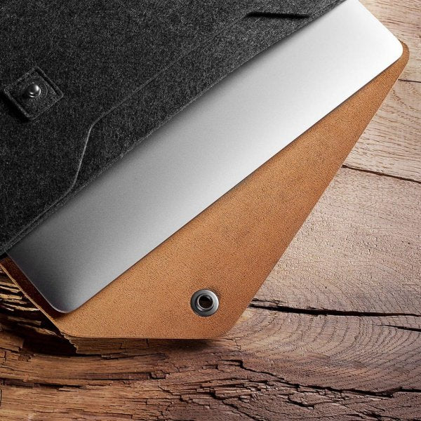 Mujjo MacBook Sleeve 12" Brun Svart