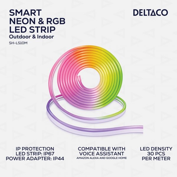 Deltaco Smart Home Smart Neon- och RGB-ljusslinga 5m