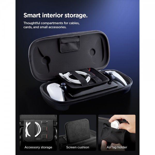 Spigen Sony PlayStation Portal Fodral Klasden Pouch Charcoal Gray