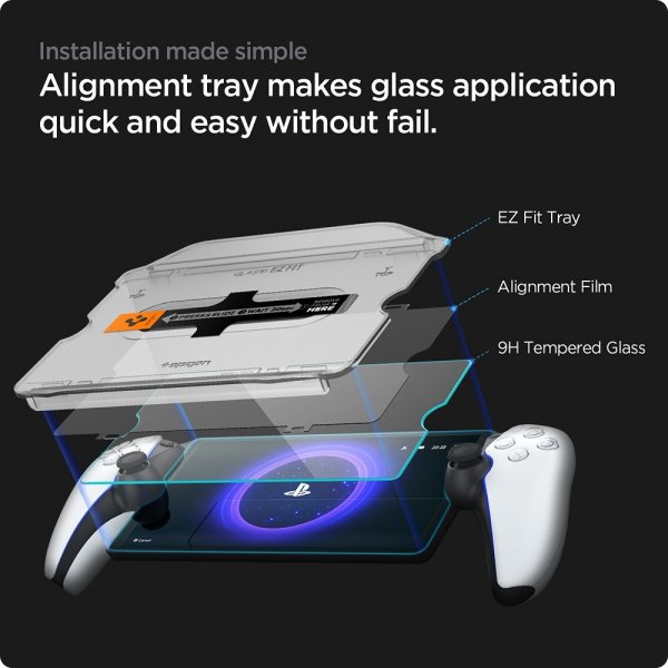 Spigen Sony PlayStation Portal Skärmskydd GLAS.tR EZ Fit
