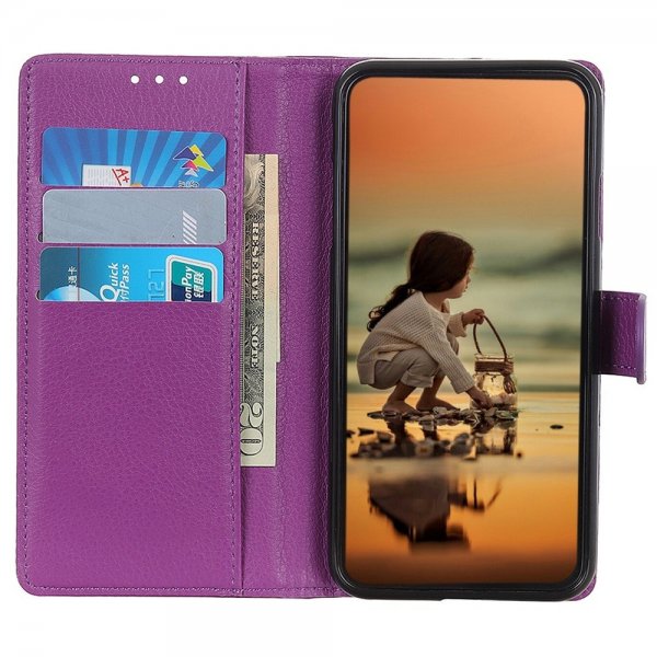 Sony Xperia 1 IV Fodral Litchi Lila