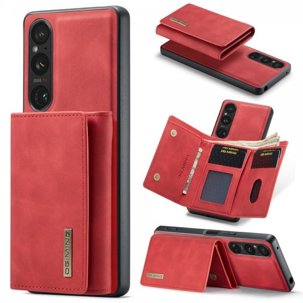 Dg.Ming Sony Xperia 1 V Skal M1 Series Löstagbar Korthållare Röd