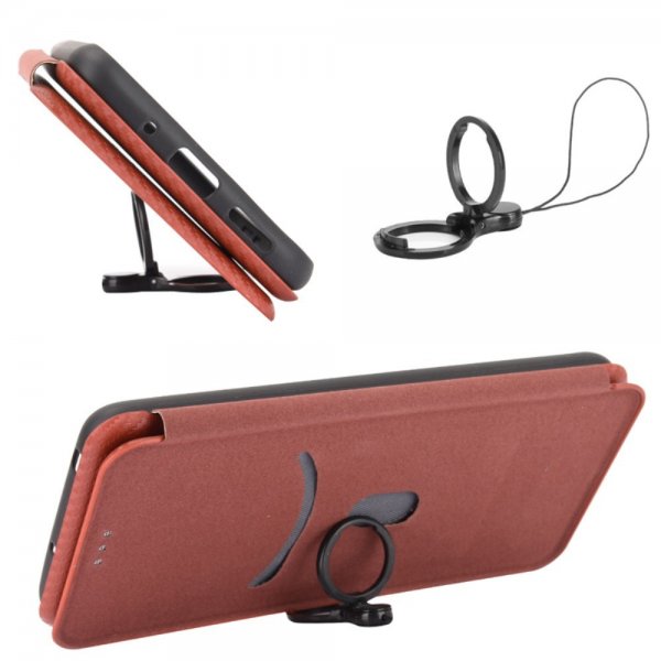 Sony Xperia 1 VI Fodral Kolfibertextur Brun