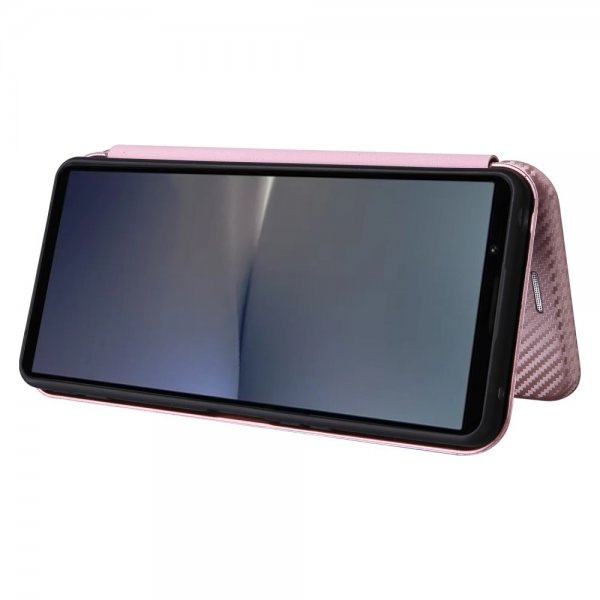 Sony Xperia 1 VI Fodral Kolfibertextur Roseguld