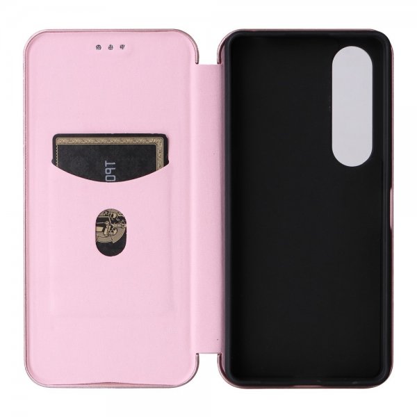 Sony Xperia 1 VI Fodral Kolfibertextur Roseguld