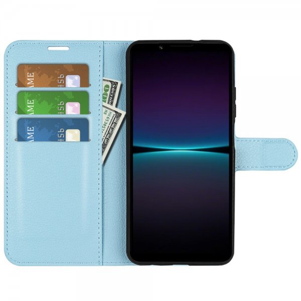 Sony Xperia 1 VI Fodral Litchi Blå
