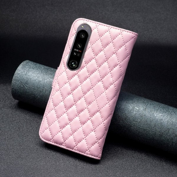 Sony Xperia 1 VI Fodral Rombmönster Rosa