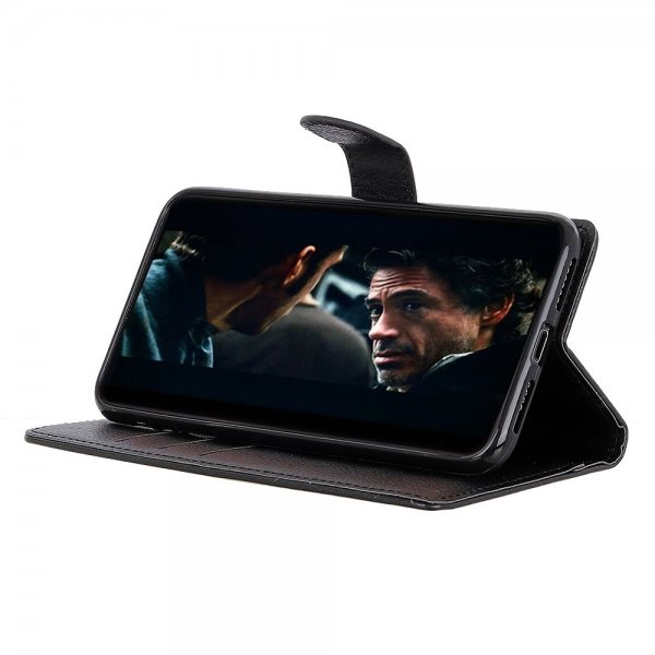 Sony Xperia 10 II Fodral Litchi Svart