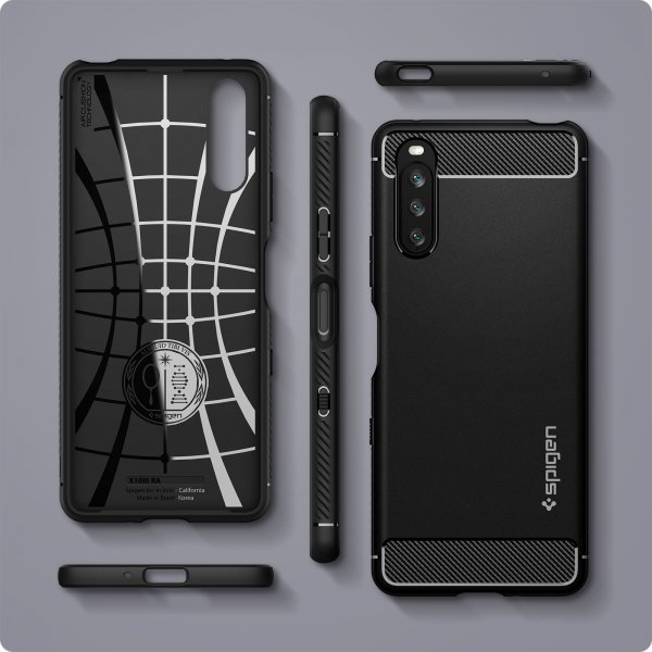 Spigen Sony Xperia 10 III Skal Rugged Armor Matte Black