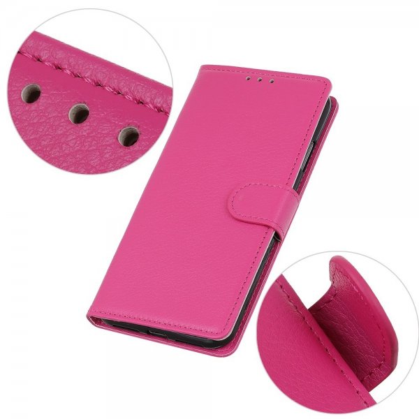Sony Xperia 5 IV Fodral Litchi Magenta