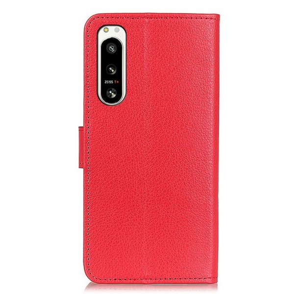 Sony Xperia 5 IV Fodral Litchi Röd