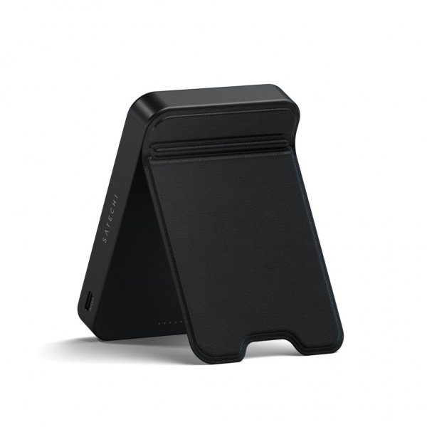 Satechi OntheGo Qi2 10K MagSafe-powerbank med Stativ Svart