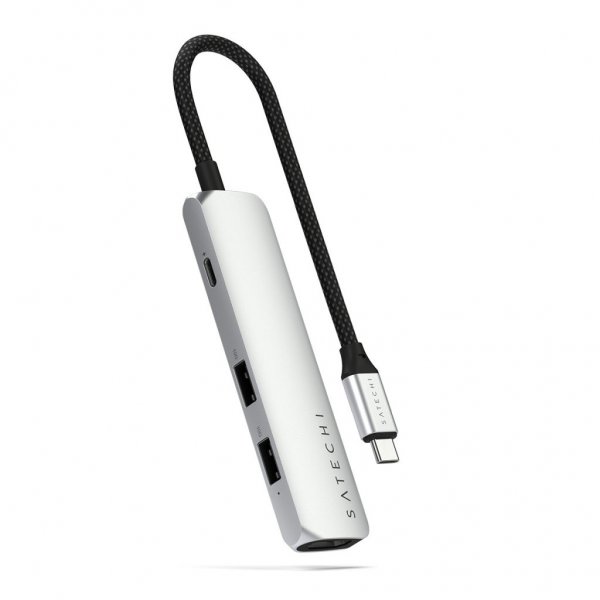 Satechi 4-i-1 USB-C Slim Multiport Adapter 4K Silver