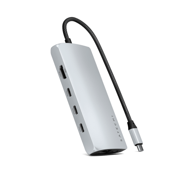 Satechi USB-C Multiport Adapter 8K With Ethernet V3 Silver