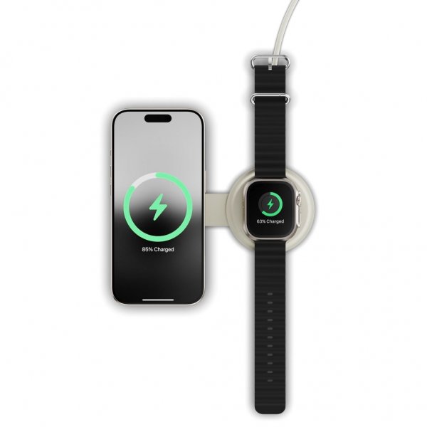 Satechi OntheGo 2-i-1 trådlös laddare Sand
