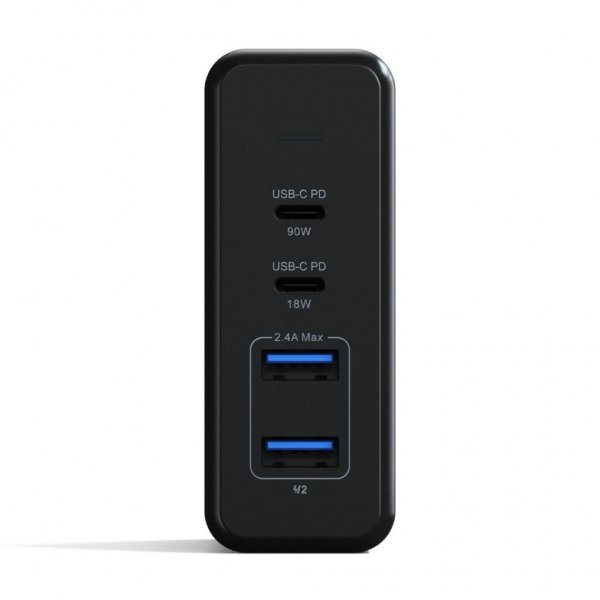 Satechi 108W PD reseladdare med dubbla USB-C och USB-A uttag Grå