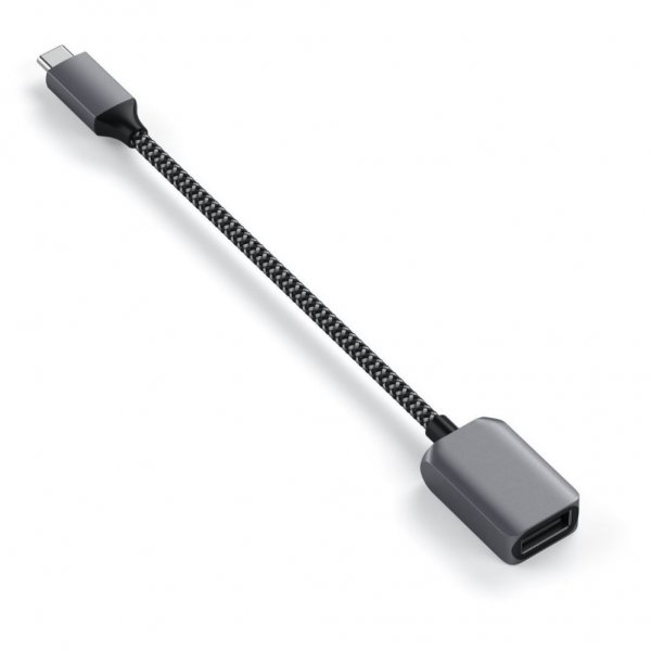 Satechi USB-C till USB-A 3.0 adapterkabel Grå