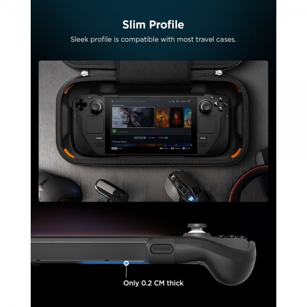 Spigen Steam Deck Skal Thin Fit Pro Svart