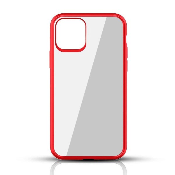 iPhone 11 Pro Max Skal Stöttålig TPU Röd Transparent