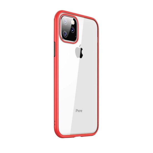 iPhone 11 Pro Max Skal Stöttålig Röd Transparent