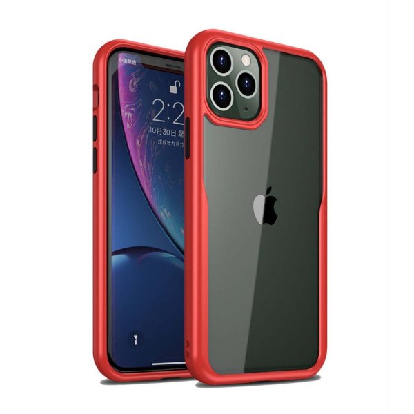 iPhone 11 Pro Max Skal Transparent Röd