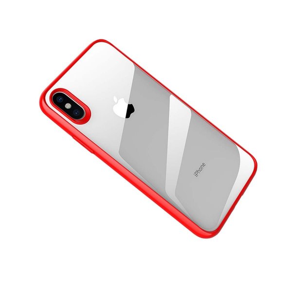 iPhone Xs Max Skal Transparent Röd
