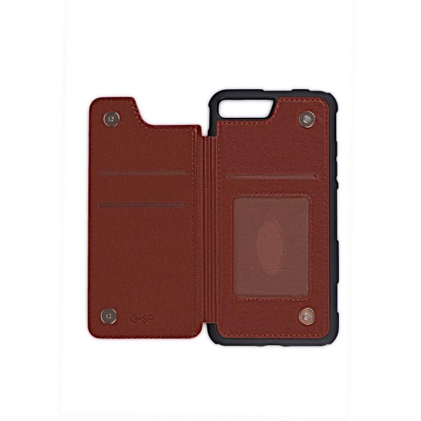 iPhone 7 Plus/iPhone 8 Plus Skal Korthållare Brun