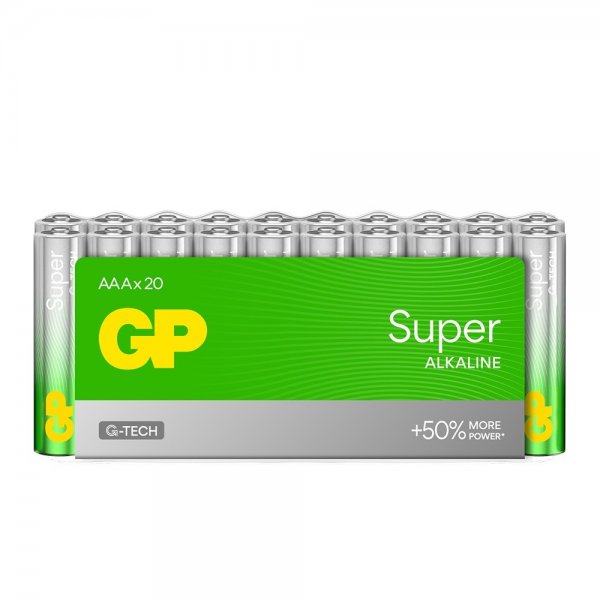 GP Super Alkaline AAA-batteri 24A/LR03 20-pack