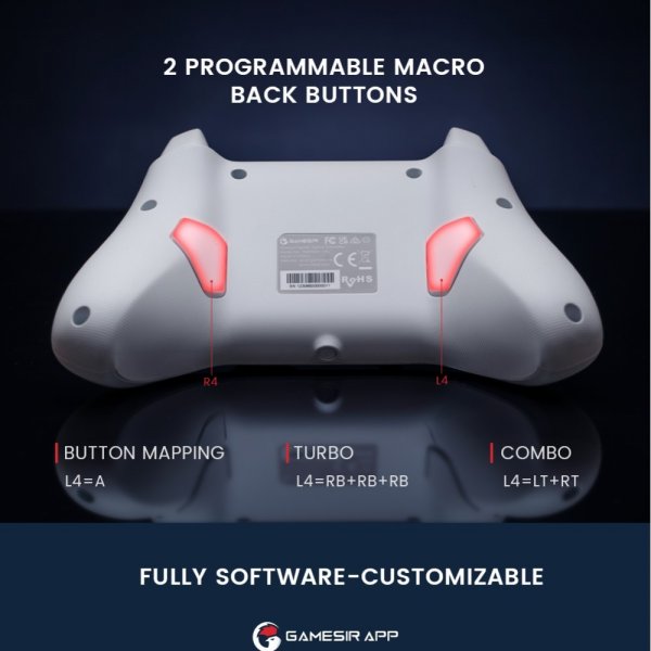 GameSir T4 Cyclone Trådlös Spelkontroll Multiplatform Vit