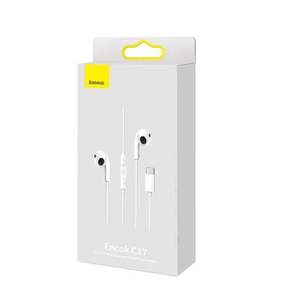 Baseus Trådade Hörlurar Encok C17 USB-C Vit