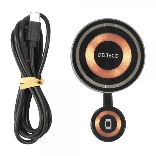 Deltaco Trådlös Laddare 2-i-1 Transparent MagSafe