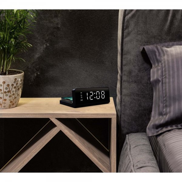 Xqisit Trådlös Laddare Alarm Clock with Wireless Charger