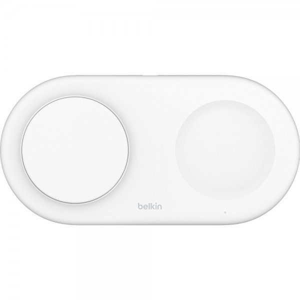 Belkin Trådlös Laddare BoostCharge Pro 2-in-1 MagSafe Qi2 15W Vit