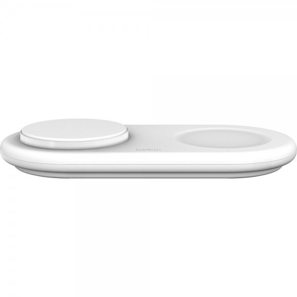 Belkin Trådlös Laddare BoostCharge Pro 2-in-1 MagSafe Qi2 15W Vit