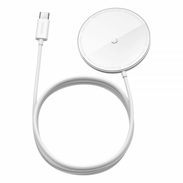 Baseus Trådlös Laddare MagSafe Simple Mini 15W Vit