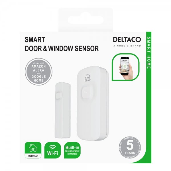 Deltaco Smart Home Trådlös Magnetsensor WiFi